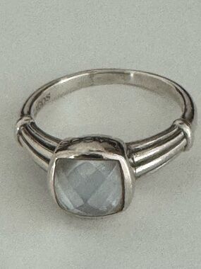 Lagos Ring Doublet Venus 925 Sterling Silver Topaz Gemstone ~ approximately 7.5